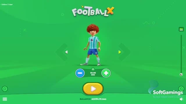 Football X Screenshot 1 - Spielstart mit Charakterauswahl