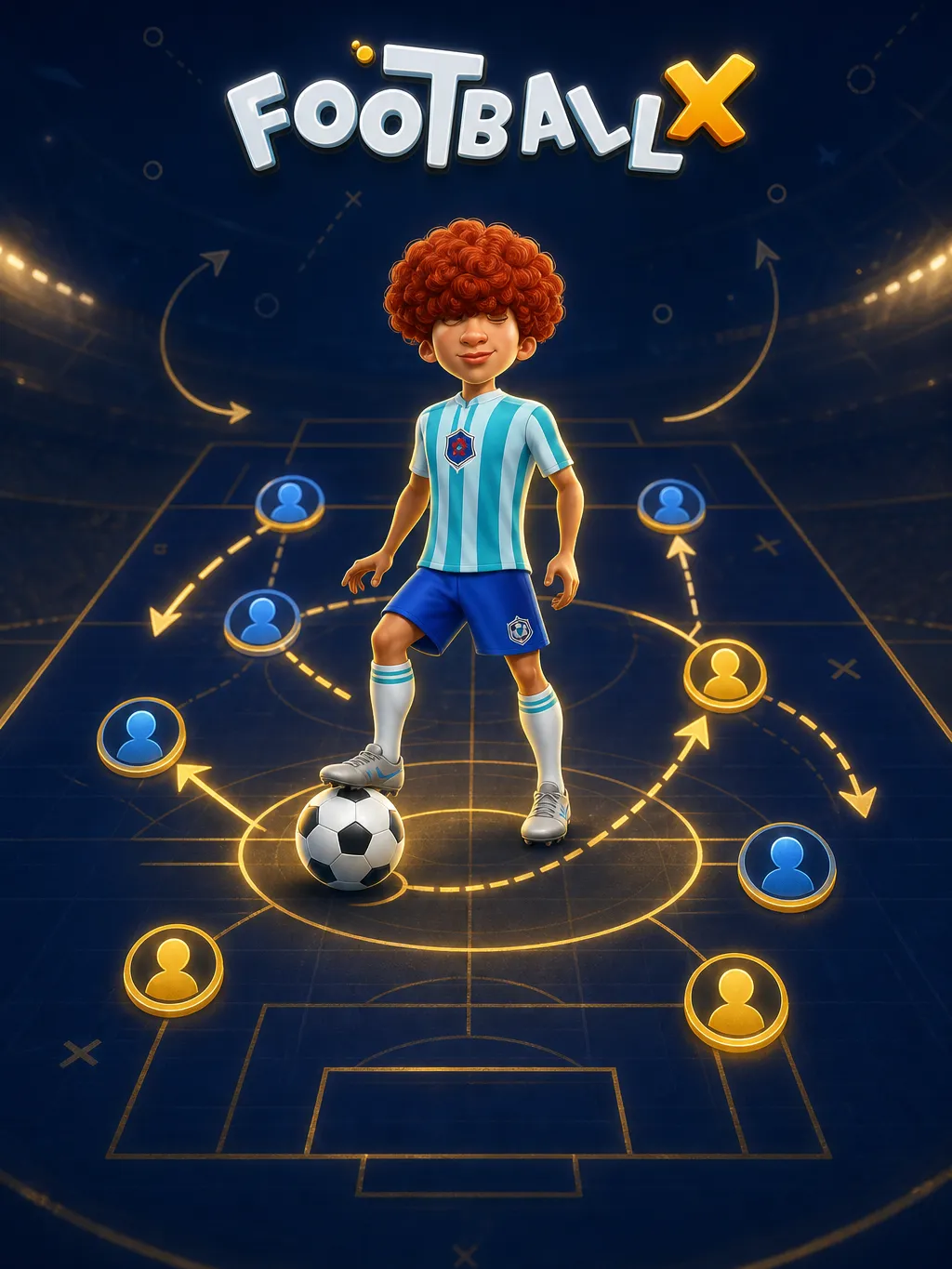 Football X Strategie Diagramm mit Cashout-Multiplikator x1,5 bis x2,5